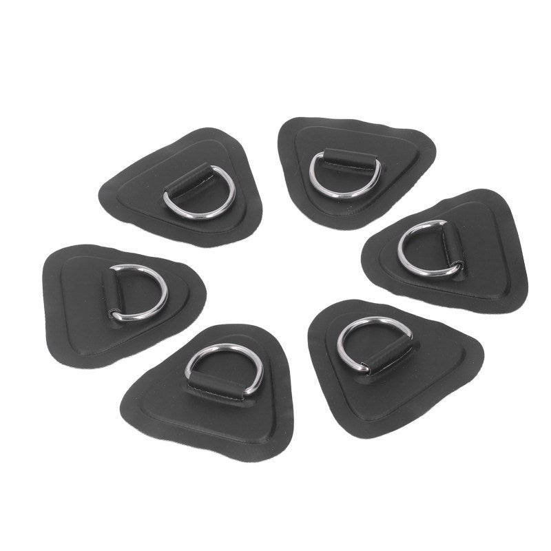Black PVC D Ring Patch 304 Stainless Steel Decay Resistant - Heavy-Duty Stainless Steel D Ring for Inflatable Boats Kayaks Watercraft Tie Downs - Image 5