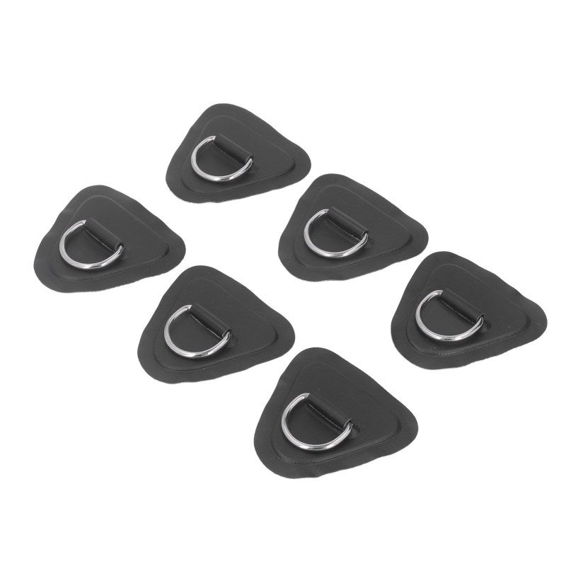 Black PVC D Ring Patch 304 Stainless Steel Decay Resistant - Heavy-Duty Stainless Steel D Ring for Inflatable Boats Kayaks Watercraft Tie Downs - Image 3