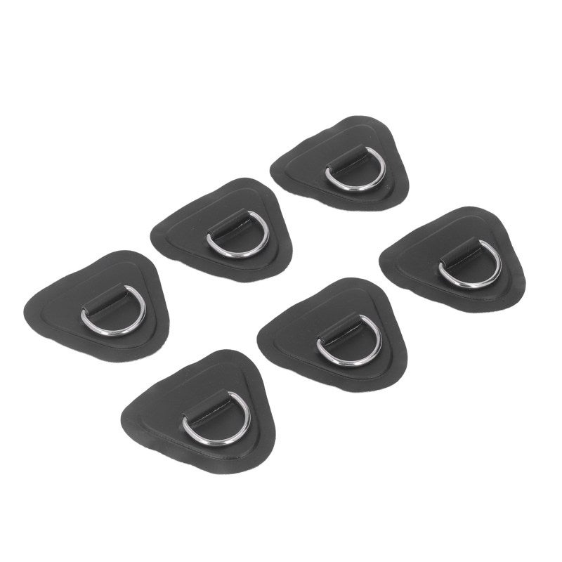 Black PVC D Ring Patch 304 Stainless Steel Decay Resistant - Heavy-Duty Stainless Steel D Ring for Inflatable Boats Kayaks Watercraft Tie Downs - Image 2