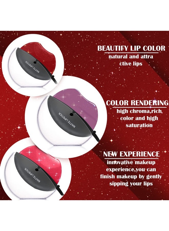 DAGEDA Pearl Lipstick, Labiales Magicos Long Lasting Waterproof Moisturizing Non-Stick Cup Not Fade Lip Shape Magic 3 Colors Changing Lipstick for Lazy People (Color C) - Image 4