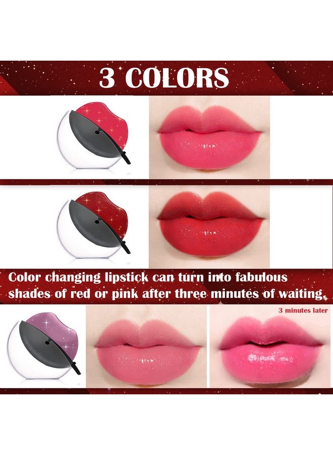 DAGEDA Pearl Lipstick, Labiales Magicos Long Lasting Waterproof Moisturizing Non-Stick Cup Not Fade Lip Shape Magic 3 Colors Changing Lipstick for Lazy People (Color C) - Image 2