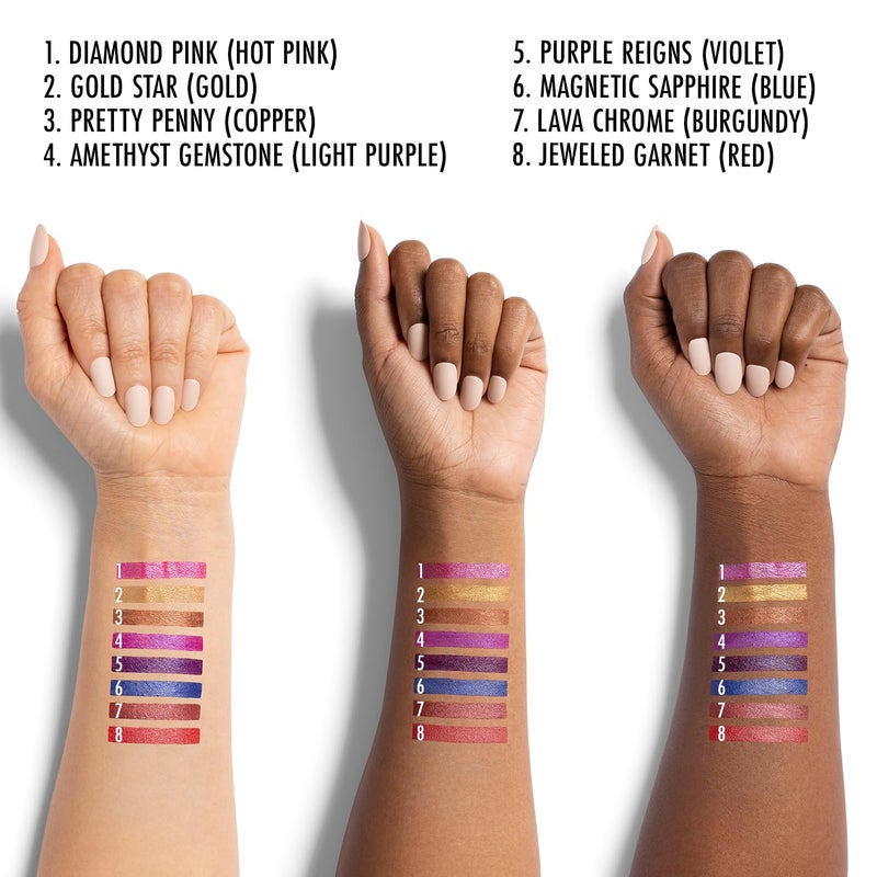 Black Radiance Metalicious Metallic Lipstick Lip Sculptor Amethyst Gemstone (Light Purple) - Image 3