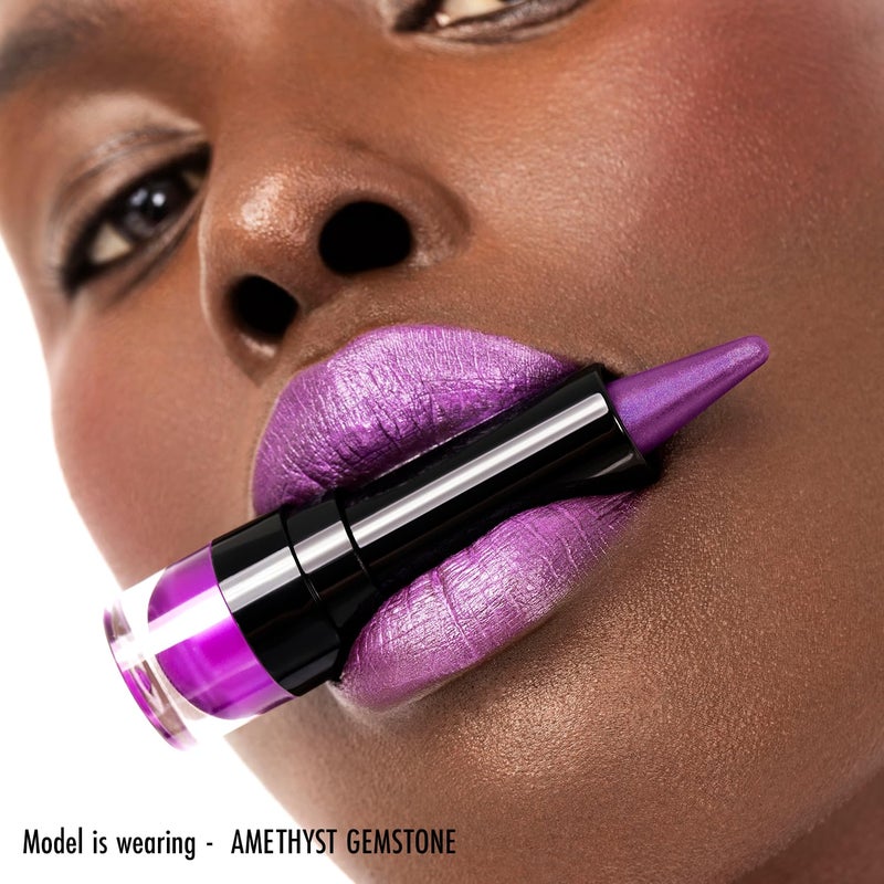 Black Radiance Metalicious Metallic Lipstick Lip Sculptor Amethyst Gemstone (Light Purple) - Image 5