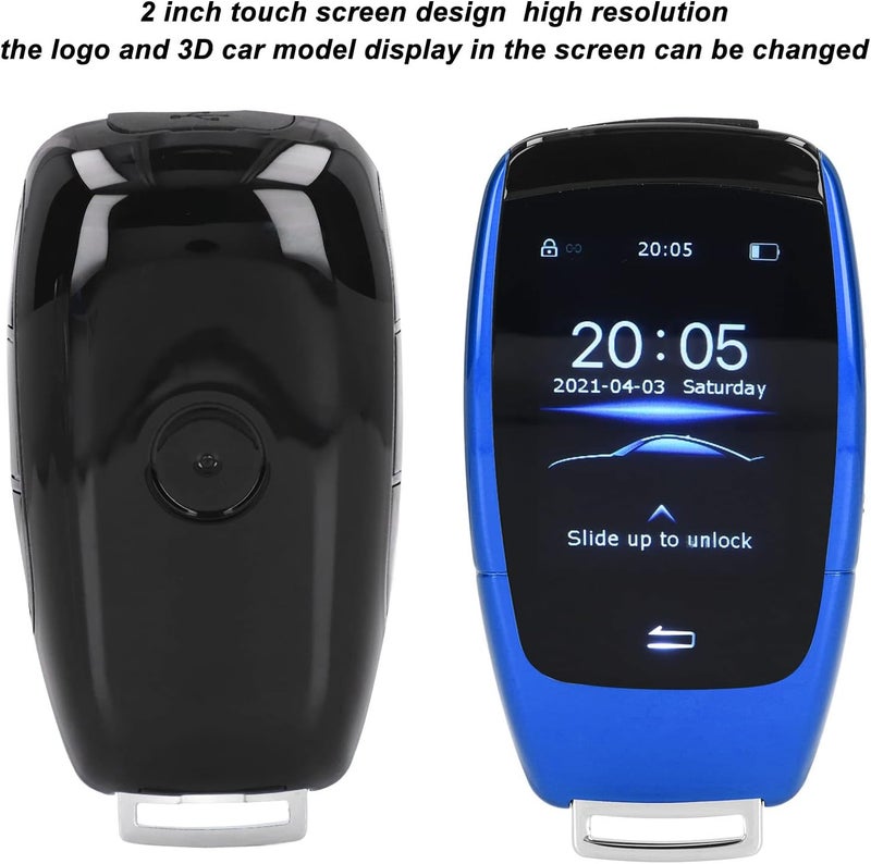 cheekyglo Smart Remote Car Key, All in One Keyless Entry Auto Unlock Lock with 2in LCD Screen, Car Key Replacement Accessory, Universal Automobile Remote Control for TK900 (Blue) Blue - Image 2