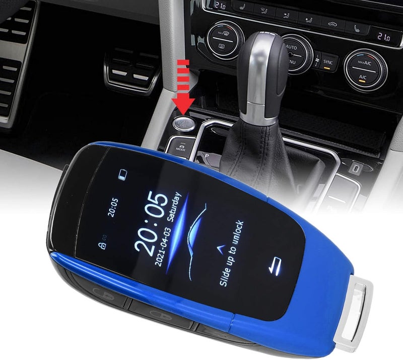 cheekyglo Smart Remote Car Key, All in One Keyless Entry Auto Unlock Lock with 2in LCD Screen, Car Key Replacement Accessory, Universal Automobile Remote Control for TK900 (Blue) Blue - Image 5