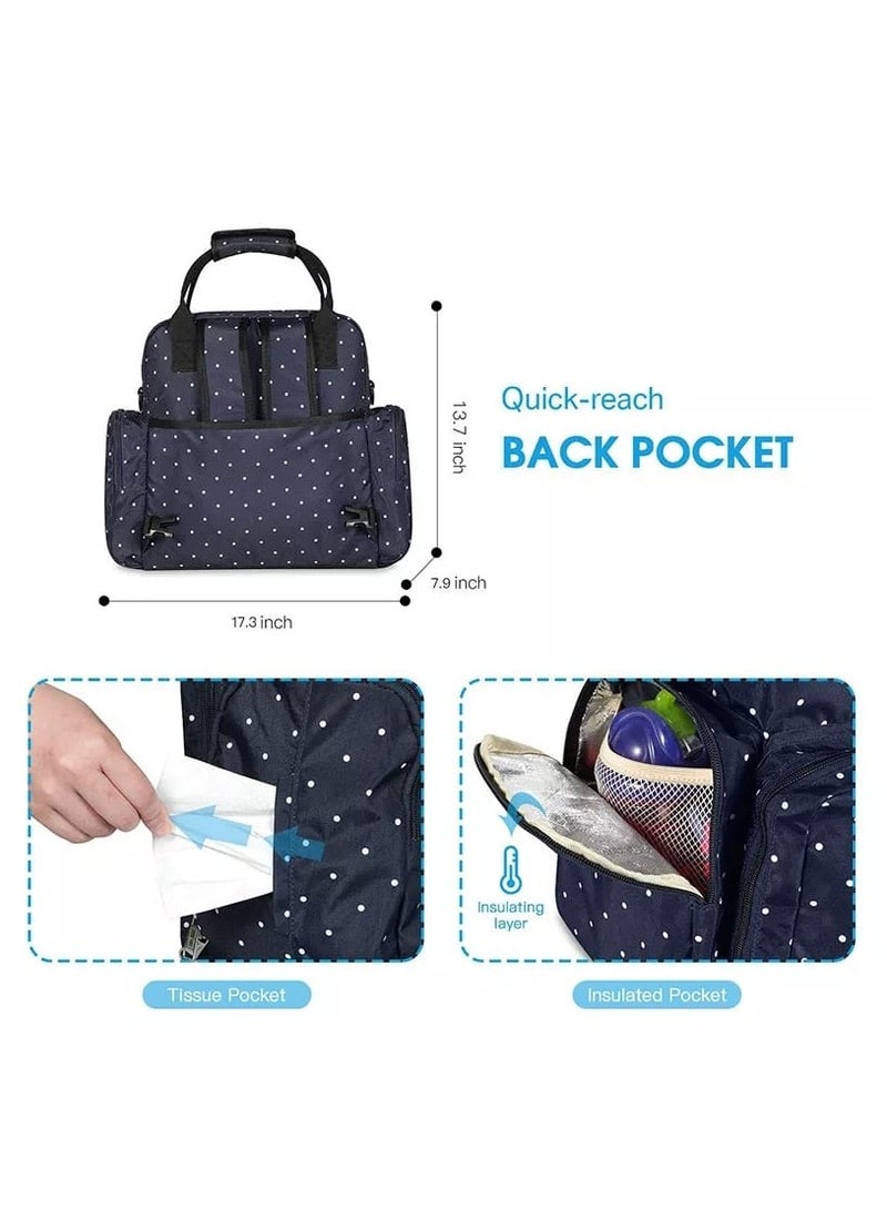 Baby Diaper Changing Backpack For Mother ,Black