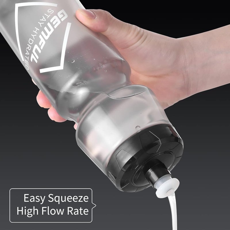 GEMFUL Cycling Water Bottle Cup Holder with 750ml Bottles BPA Free for Cycling Road Mountain Bike 4 Pack - Image 4