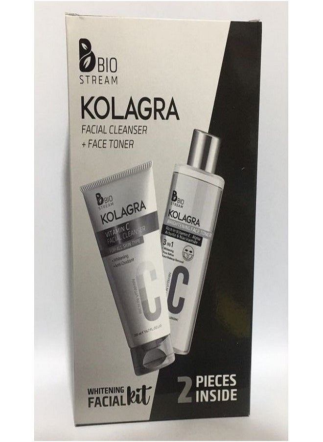 Brightening Face Toner 3 In 1 200ml + Vitamin C Facial Cleanser 200ml