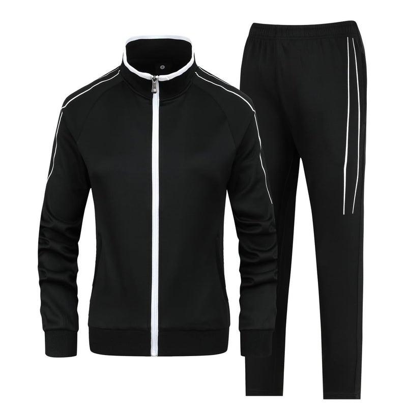 EXSDOWEE Women's 2 Pieces Athletic Tracksuit Full-Zip Workout Sweatsuit with Active Jackets and Pants - Image 2