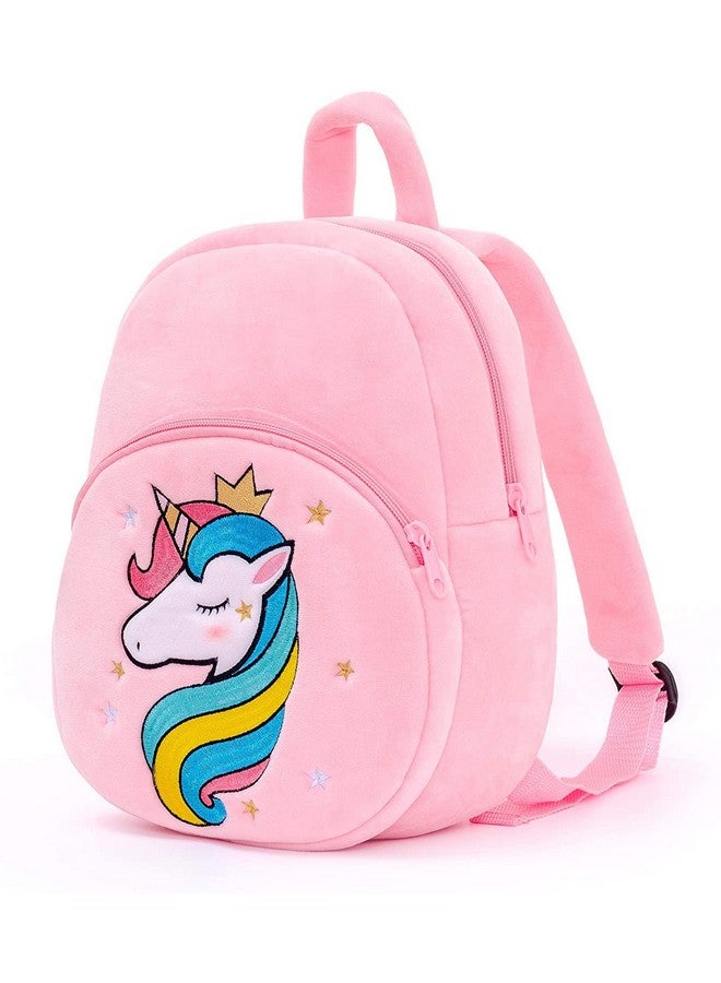 Frantic حقيبة ظهر مدرسية ناعمة على شكل حيوان كرتوني للأطفال فرانتك - حقيبة ظهر ناعمة قياسية بجيبين للأولاد والبنات من 2 إلى 5 سنوات (يونيكورن وردي 21) - Image 2