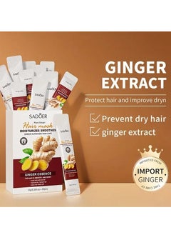 SADOER Hair Mask MOISTURIZES SMOOTHES GINGER NUTRITION HAIR CARE 20pcs  - Image 2