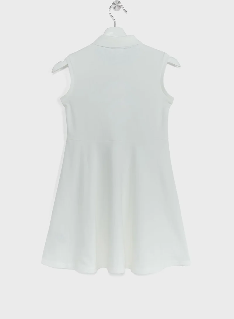LACOSTE White Polo Dress
