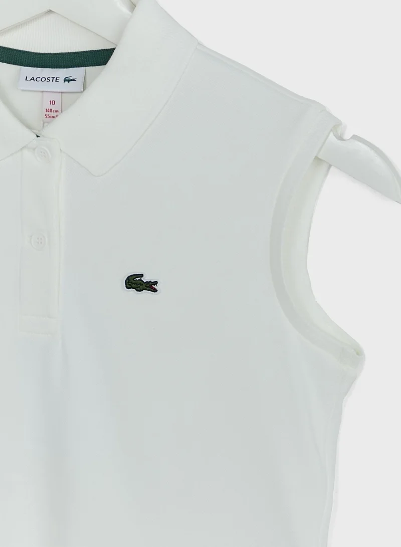 LACOSTE White Polo Dress