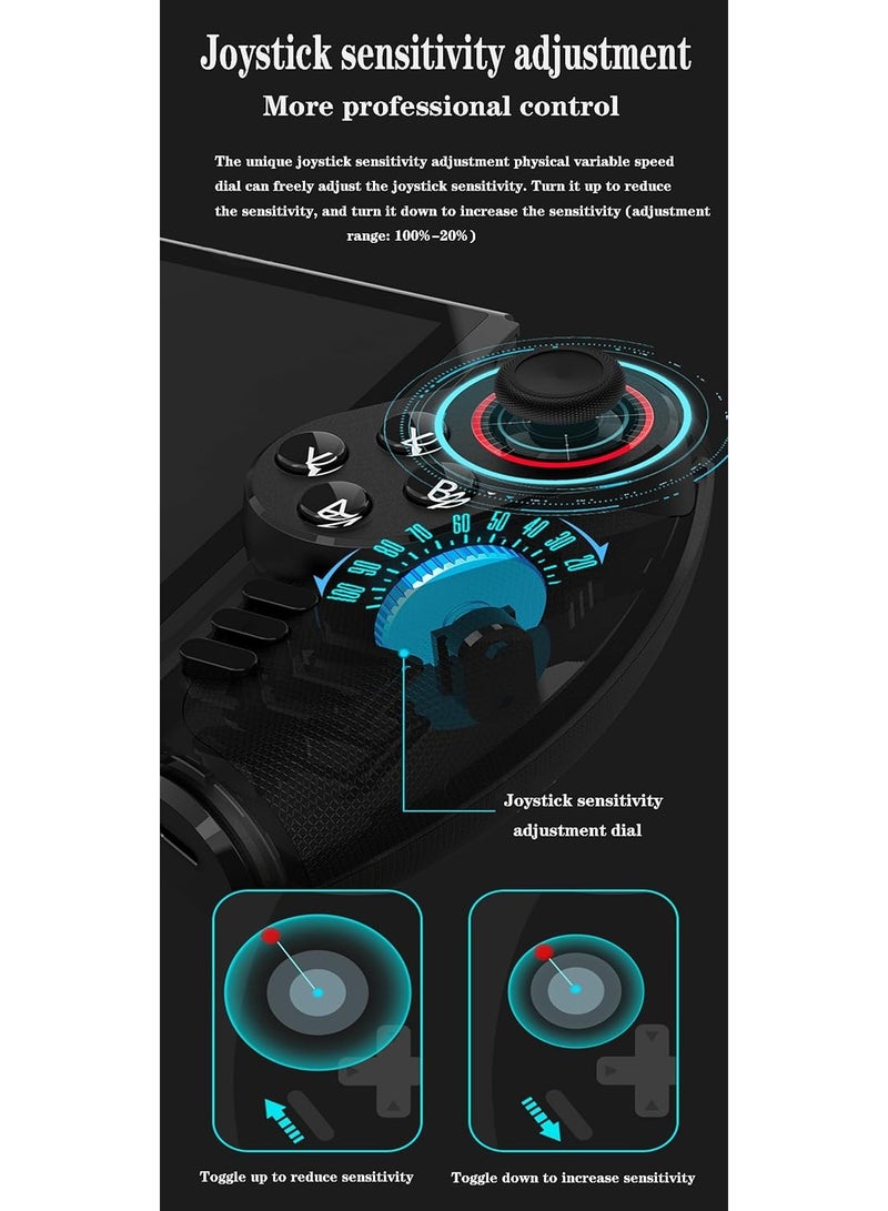 Ipega Wireless RGB Bluetooth Gaming Controller for iPhone 15/14/13/12, Android Smartphones & Tablets, PC, Switch & PS3 | Ergonomic Gamepad with Turbo Function, 6-Axis Gyroscope, Programmable Buttons, Dual Vibration Feedback, Plug & Play Mobile Gaming Controller - Image 3