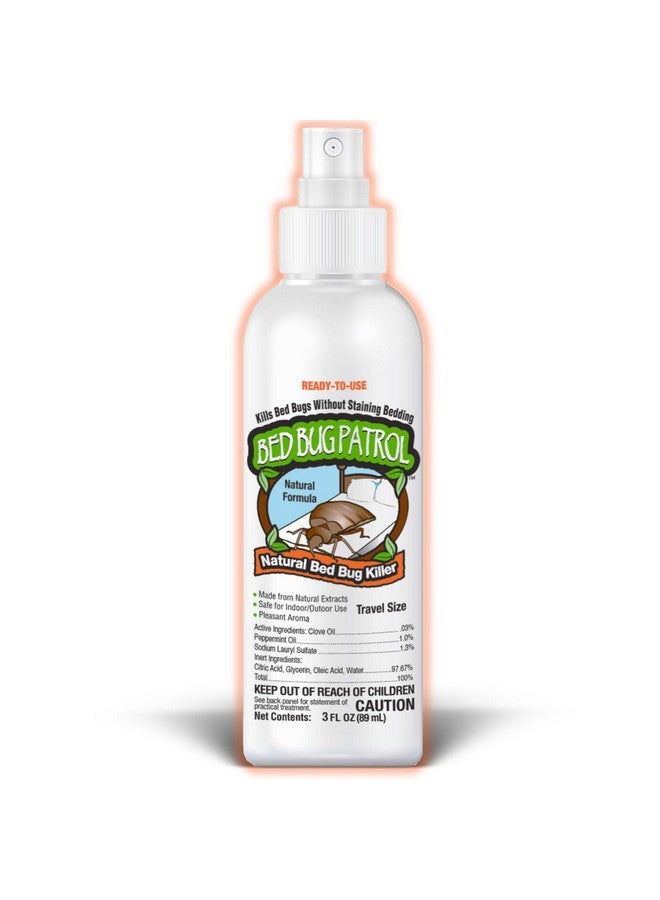 Bed Bug Patrol TSA Approved Bed Bug Spray 3oz - Natural Plant-Based Killer for Luggage, Travel, Hotels, Airbnb, Cars & Buses - Safe for Children & Pets - Compact On-The-Go Use - Bed Bug Patrol - Image 1