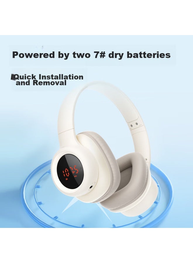 Deli Cet-4/6 Listening Headphones, Specialized For Cet-4/6, Fm Tuning, Over-ear Wireless, For Online Cl, Aux, Exam-specific White Lt550 - Image 5