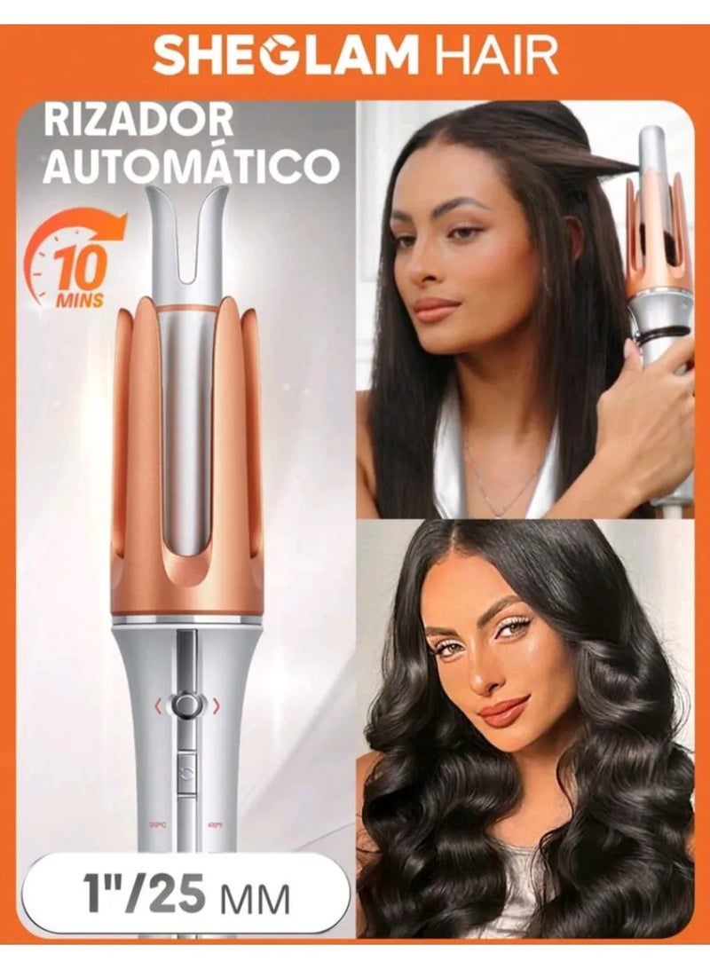 Generic It Curl One Touch 25mm Automatic Hair Curler | Fast Heating Curling Iron with Ceramic Coated Barrel | One-Button Operation with Left/Right Rotation | Anti-Tangle & Anti-Scald Design | Instant Curls for All Hair Types – Safe & Travel-Friendly  - Image 2