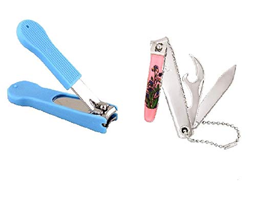 MK 2 Pc Combo of Original Imported Bell Nail Clipper Nail Cutter Large and Regular Size Same as In Image Color May Vary - Image 1