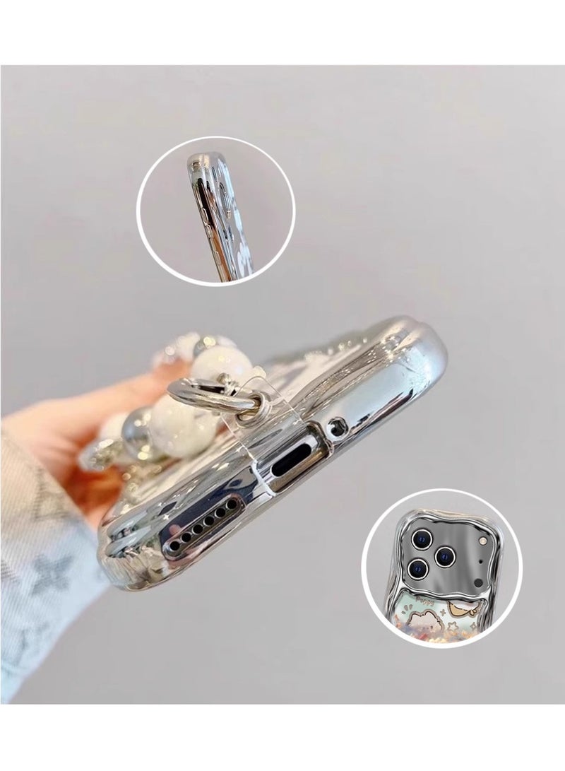 X-level Compatible with iPhone 17 Pro Max Case with Color Bracelet Chain,Cute Puppy Case Cover Shockproof Protective Soft Silicone Phone Case for iPhone 17 Pro Max for Women Girls - Image 5