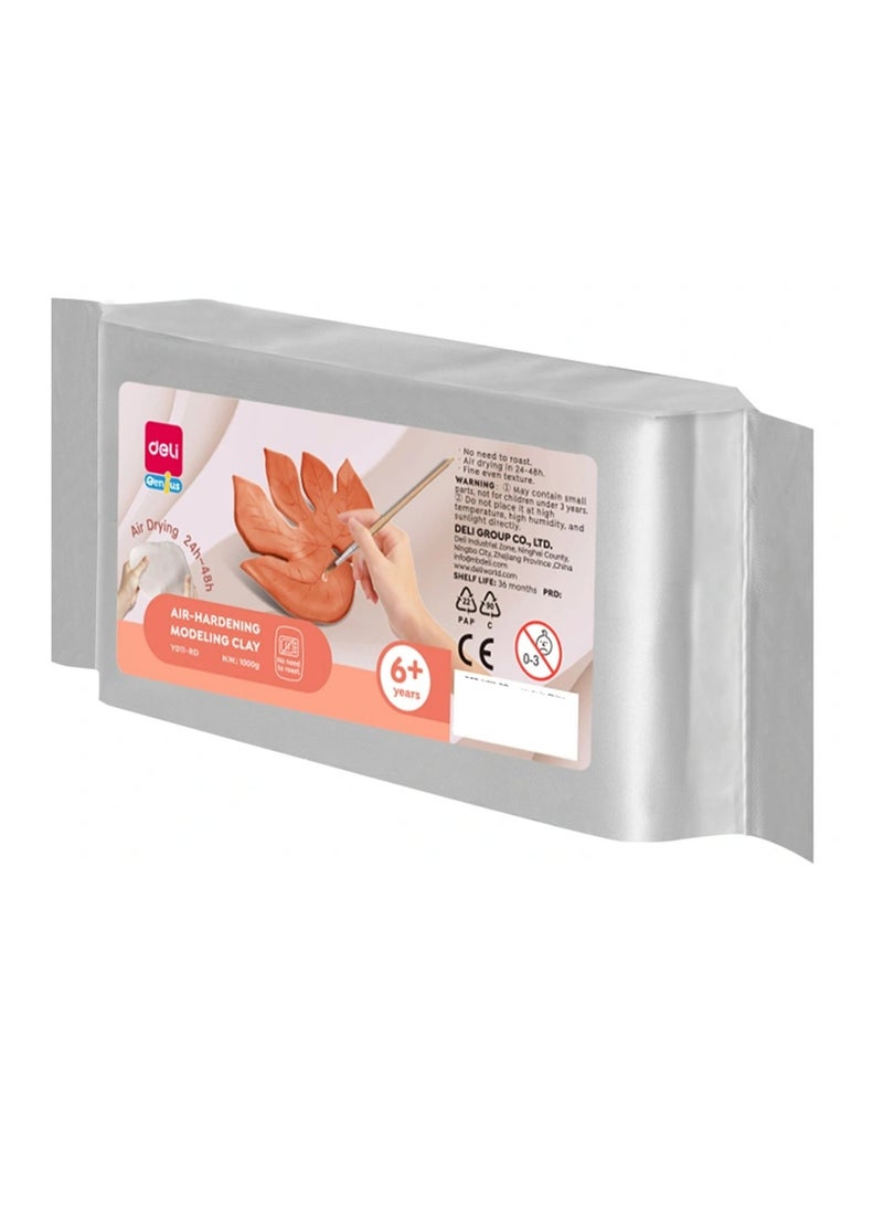 Deli طين صلب جاف 1 قطعة 1000 جرام بني - Image 1