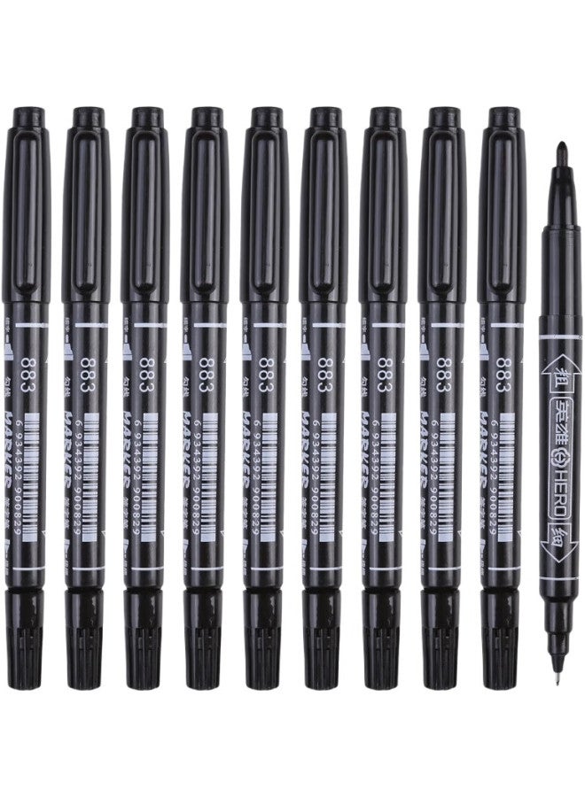 Hero [Back-To Gift] Marker Pens Professional Hand-Drawn Outlining Pens For Comics, Line Art, Drawing, Sketching, Quick-Drying 10-Pack - 883 Black - Image 2