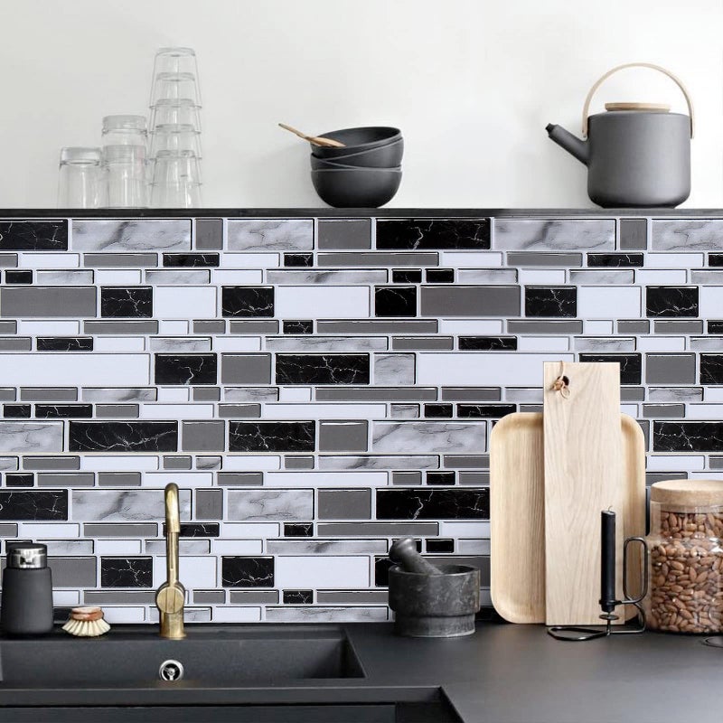 Livebor Peel and Stick Backsplash Wallpaper Kitchen Backsplash Wallpaper 11.8inch x 118.1inch Tile Contact Paper Kitchen Peel and Stick Countertops Waterproof Contact Paper for Bathroom Tile Vinyl - Image 1