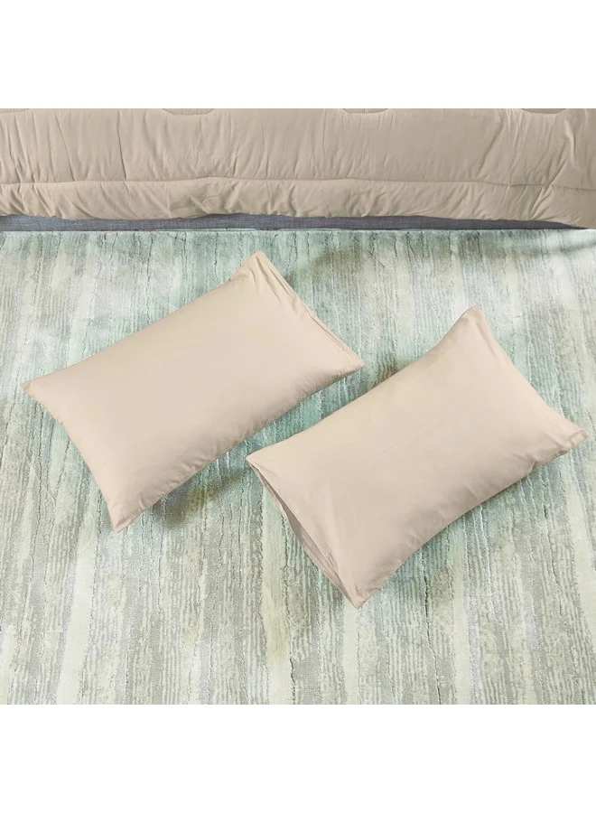 Home Box Ballina 3-Piece Solid Cotton King Comforter Set 240 x 220 cm