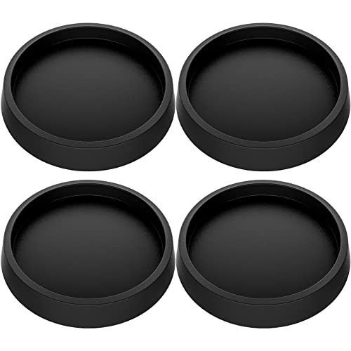 ARLX Furniture Coasters,Caster Cups,Furniture Leg Protectors 2.5 Inch 4pcs Rubber Pads no Slip for Hardwood Floors Black - Image 1
