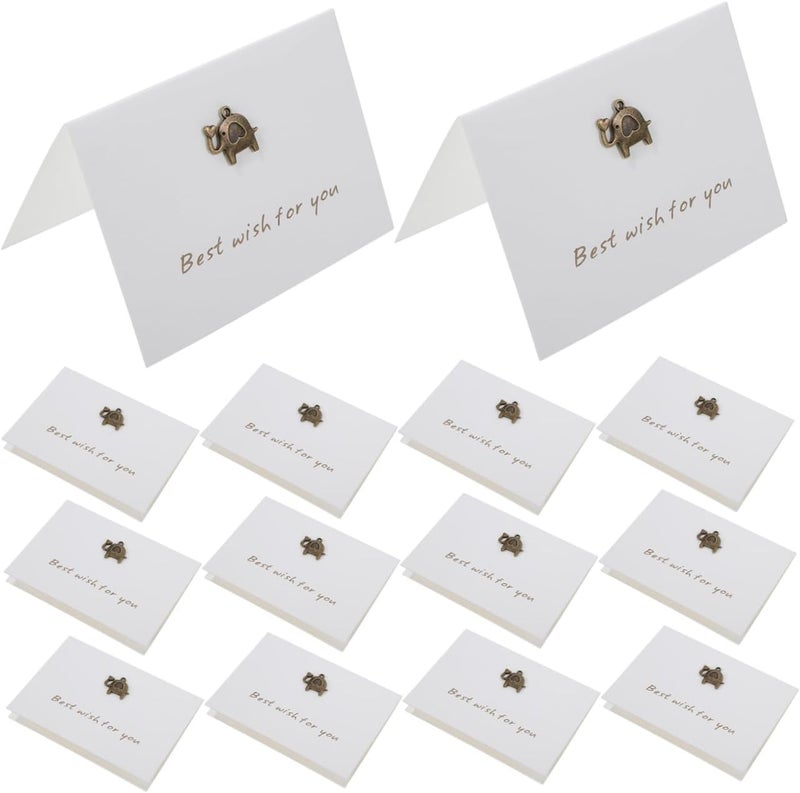 Uonlytech 20pcs Vintage Metal Blessing Cards with Envelopes, Festival Greeting Cards Set for Weddings and Holidays, Includes Opp Bags for Party and Business Thank You Notes - Image 1