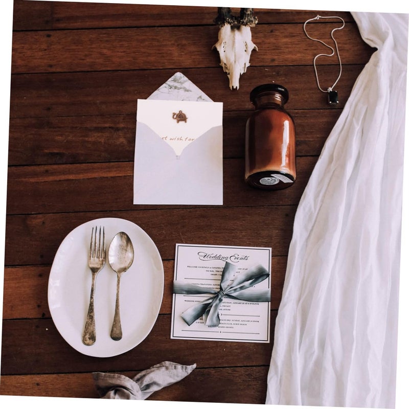 Uonlytech 20pcs Vintage Metal Blessing Cards with Envelopes, Festival Greeting Cards Set for Weddings and Holidays, Includes Opp Bags for Party and Business Thank You Notes - Image 5