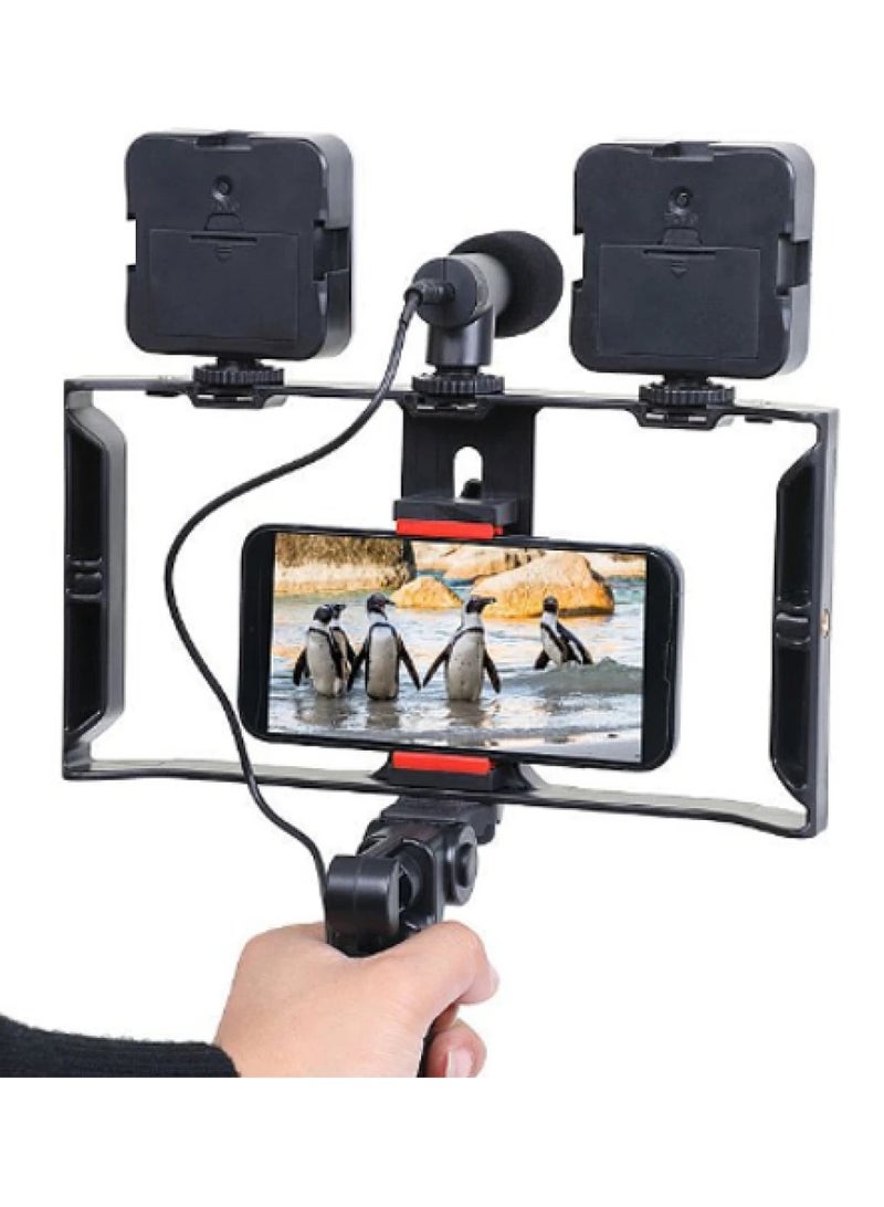 PLOKAMA Professional Mobile Video Kit  Plokama PK 778 with Microphone & LED Flashlight - Image 1