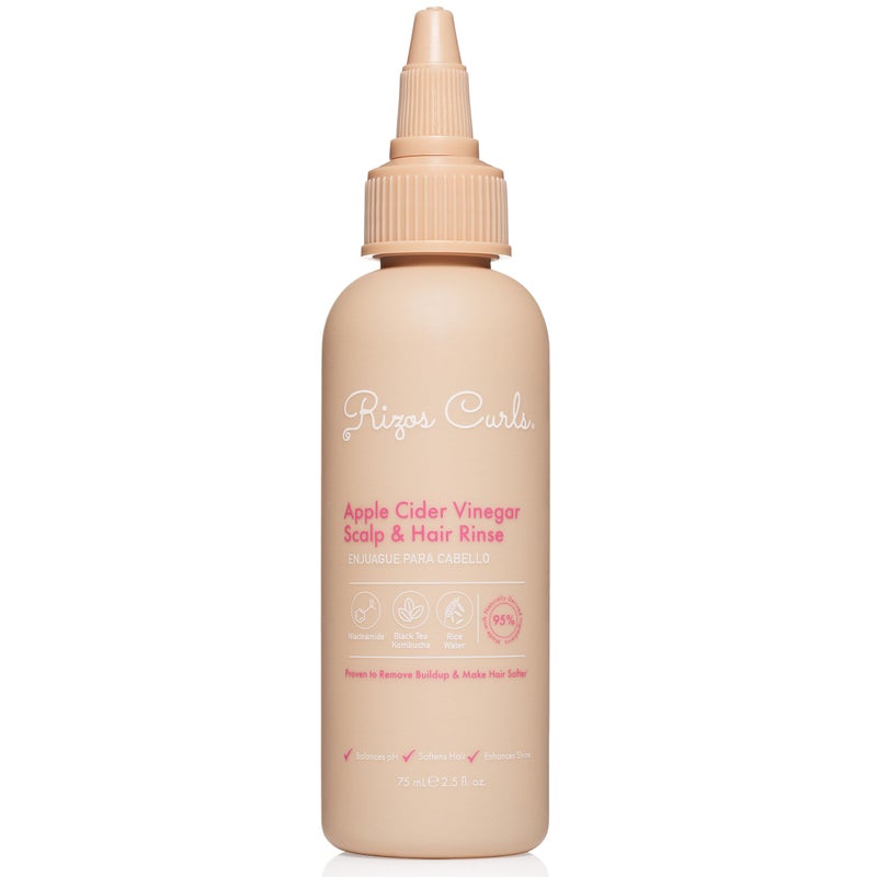 Rizos Curls غسول فروة الرأس والشعر من ريزوس كيرلز بنكهة خل التفاح للسفر، ينظف لإزالة تراكم المنتجات، يوازن الزيوت، ينعش الشعر وفروة الرأس، يعزز النعومة واللمعان، 2.5 أونصة - Image 1