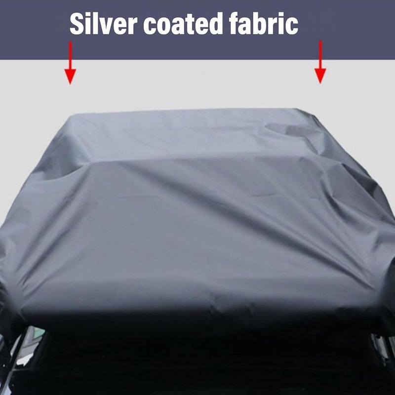 Focket Car Rooftop Cargo Carrier Bag, Waterproof Heavy Duty Roof 210D Silver Coated Oxford Cloth Top Cover, Bags For All Cars/Suv, Travel (170 * 145Cm) - Image 3