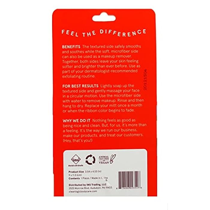 cleanlogic Clean Logic Dual-Texture Facial Mitt Sensitive Skin (Pack of 2) - Image 2