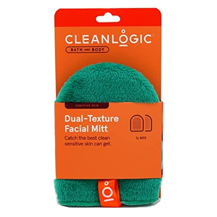cleanlogic Clean Logic Dual-Texture Facial Mitt Sensitive Skin (Pack of 2) - Image 1