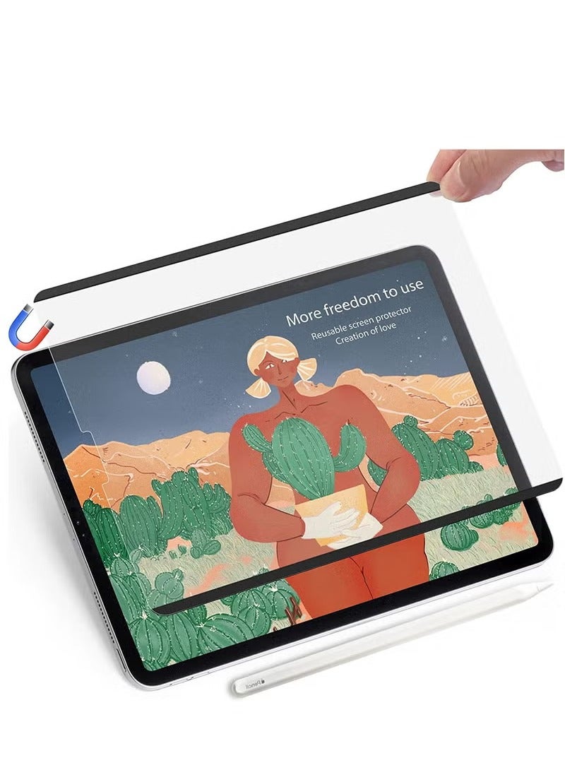 MIGOFAST Detachable Magnetic Like Paper Screen Protector for iPad Pro 12.9 Generation 2018 2020 2019 Pencil Feel Washable Removable Reusable Paper Film Screen Protector - Image 1