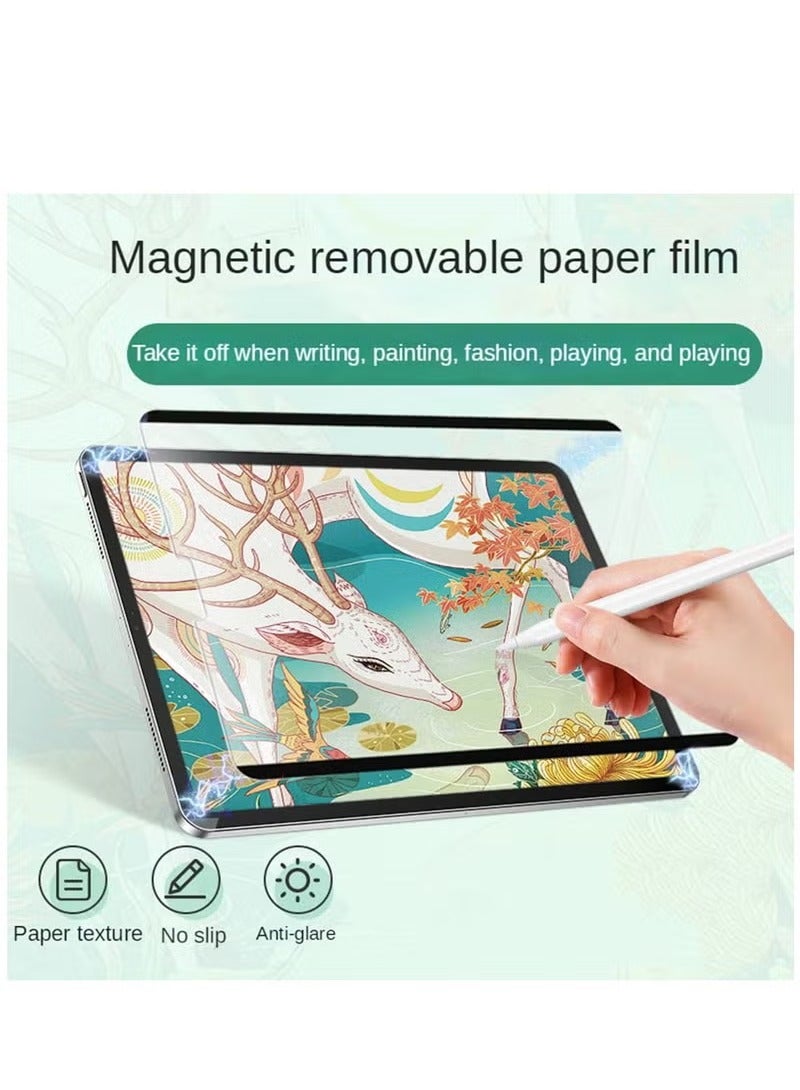 MIGOFAST Detachable Magnetic Like Paper Screen Protector for iPad Pro 12.9 Generation 2018 2020 2019 Pencil Feel Washable Removable Reusable Paper Film Screen Protector - Image 2