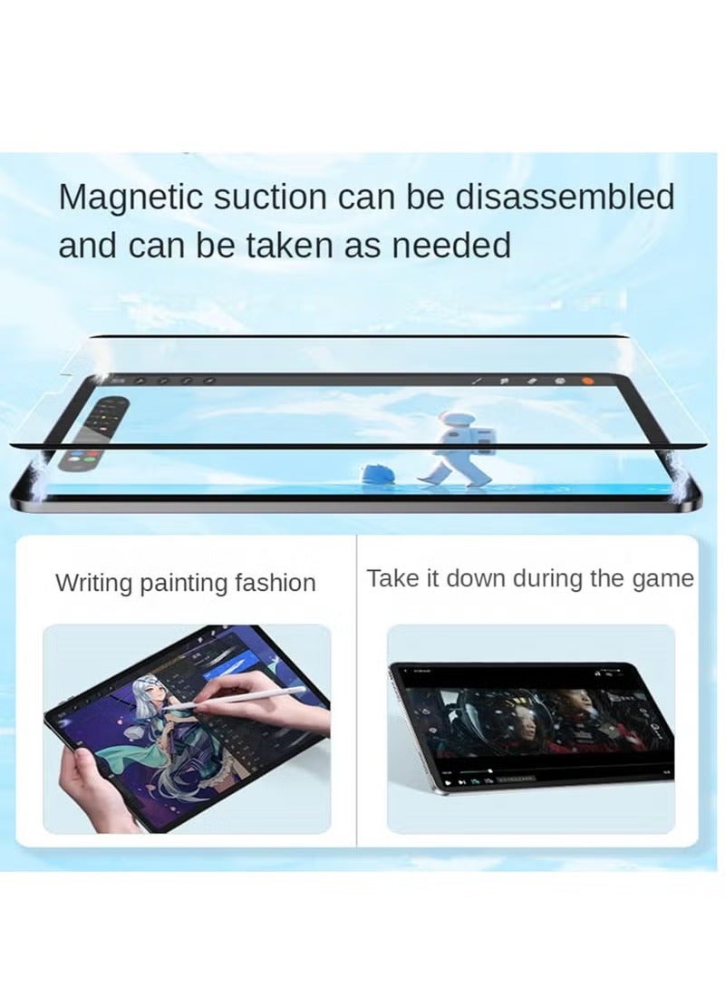 MIGOFAST Detachable Magnetic Like Paper Screen Protector for iPad Pro 12.9 Generation 2018 2020 2019 Pencil Feel Washable Removable Reusable Paper Film Screen Protector - Image 4