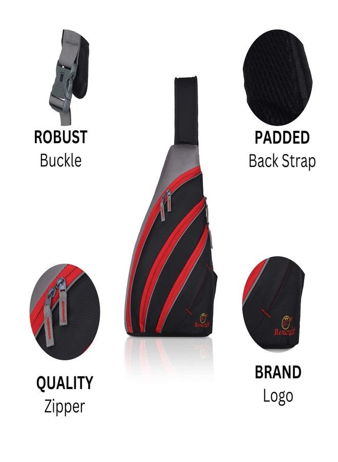 RC Rexcuir Sling Bag for Men | Chest | Stylish Shoulder | Crossbody Bag for Men | Lightweight One Strap Sling Backpack for Travelling | Gym | Picnic & Daily Use - Image 3