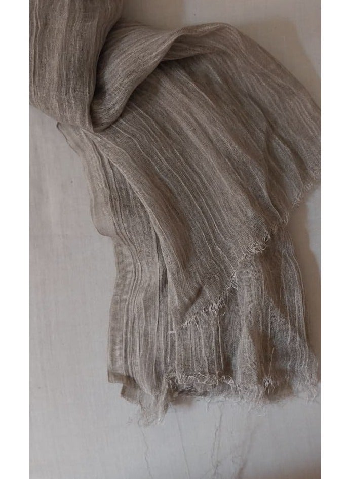Luxuria Thai Raveld scarf in mocha color - lightweight, lightweight for a distinctive look. - Image 3