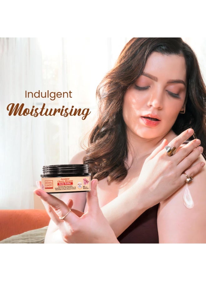 BRYAN & CANDY Japanese Cherry Blossom Body Butter 200g |Ph5.5 Skin Friendly | 48hrs Moisturization | 100% Vegan - Image 4