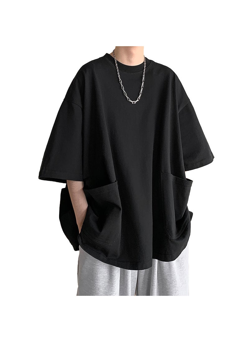 Mens Vintage Oversize Streetwear T-Shirt Apricot  - Image 2