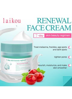 Laikou Renewal Face Cream 7Day Skin Beauty Regimen Melasma，Freckles Age Spots，Wrinkles Smoother ,Dark Spots Cream, for Melasma and Freckles Treatment for All Skin Types,Anti-wrinkle Face Cream  - Image 5