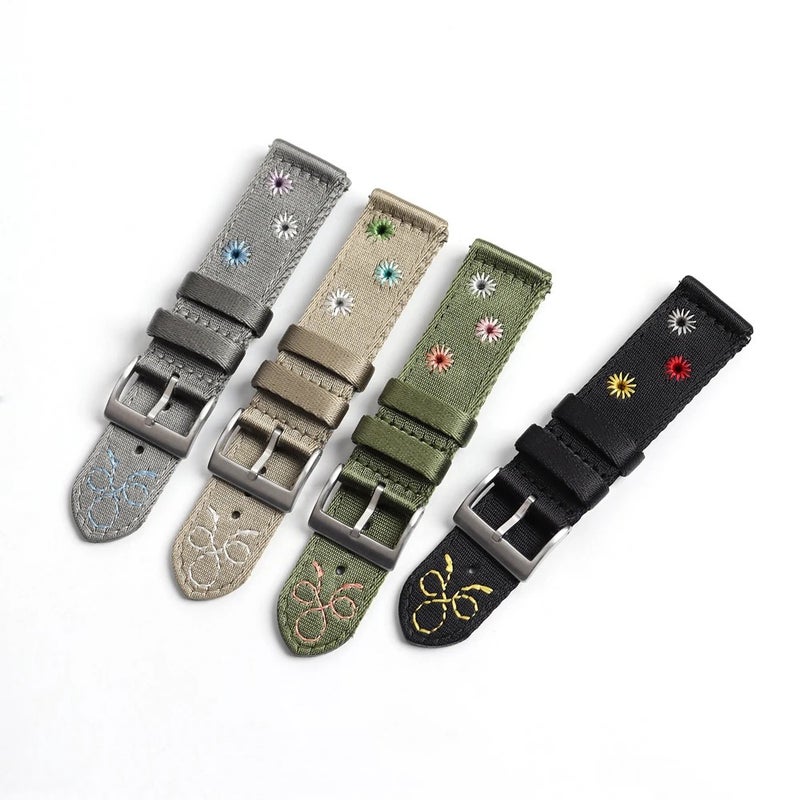 Bluejw New Style Nylon Watch Strap with Classic Elements – Replaceable Quick Release Fabric Watch Band for Men and Women, Fits 18mm 20mm 22mm 24mm Watches - Image 3