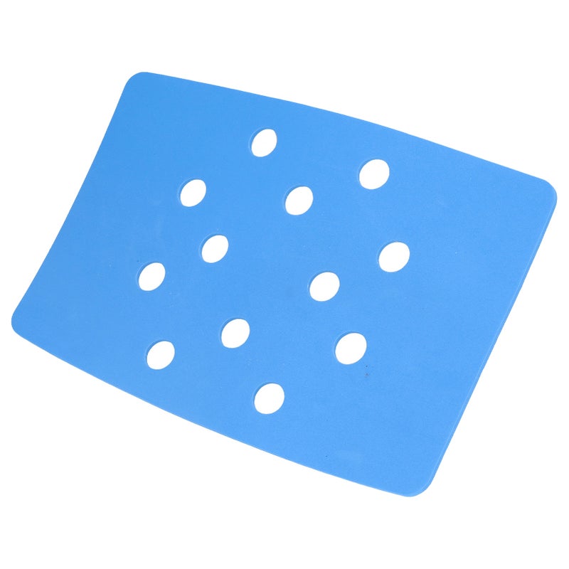 Shower Chair Cushion Paste Fixed Keep Warm EVA Blue Perforation Design Portable Shower Stool Cushion - Image 1