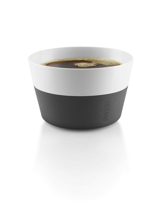 Eva Solo | 2 Lungo Tumbler Mugs | 8 oz Porcelain Coffee Cup Tumblers with Silicone-coated Grip | Danish Design, Functionality & Quality | Black - Image 1