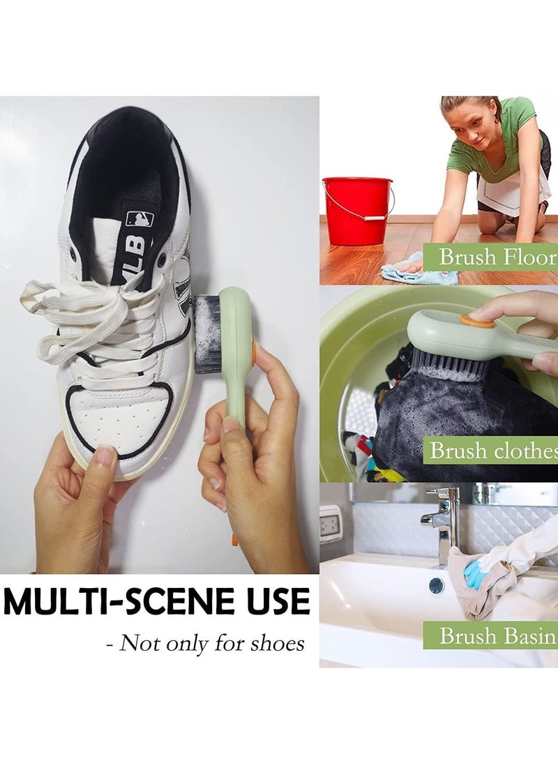 Excefore Automatic Shoe Brush,2 Pcs Cleaning Brush For Shoes, Press Type Automatic Liquid Adding Brush, Press Type Cleaning Brush, for Carpet Floor Sink Bathroom Household Cleaning Brushes - Image 5