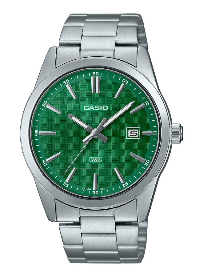 CASIO Men's Analog Stainless Steel Band Watch MTP-VD03D-3A1
