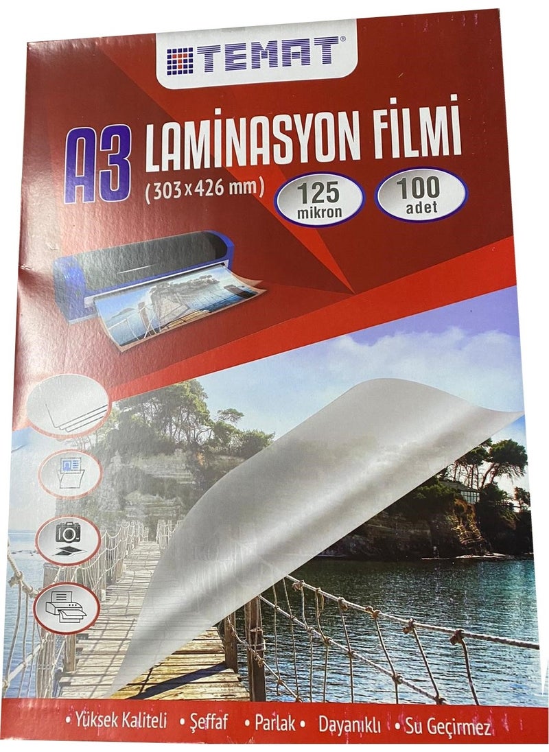 A3 Lamination Film Pvc 125 Micron 100 Pack - pzsku/ZA867E753E83BC65751FFZ/45/_/1730557033/8b80b0c9-a36f-4b93-9737-1a41fc4b42b2