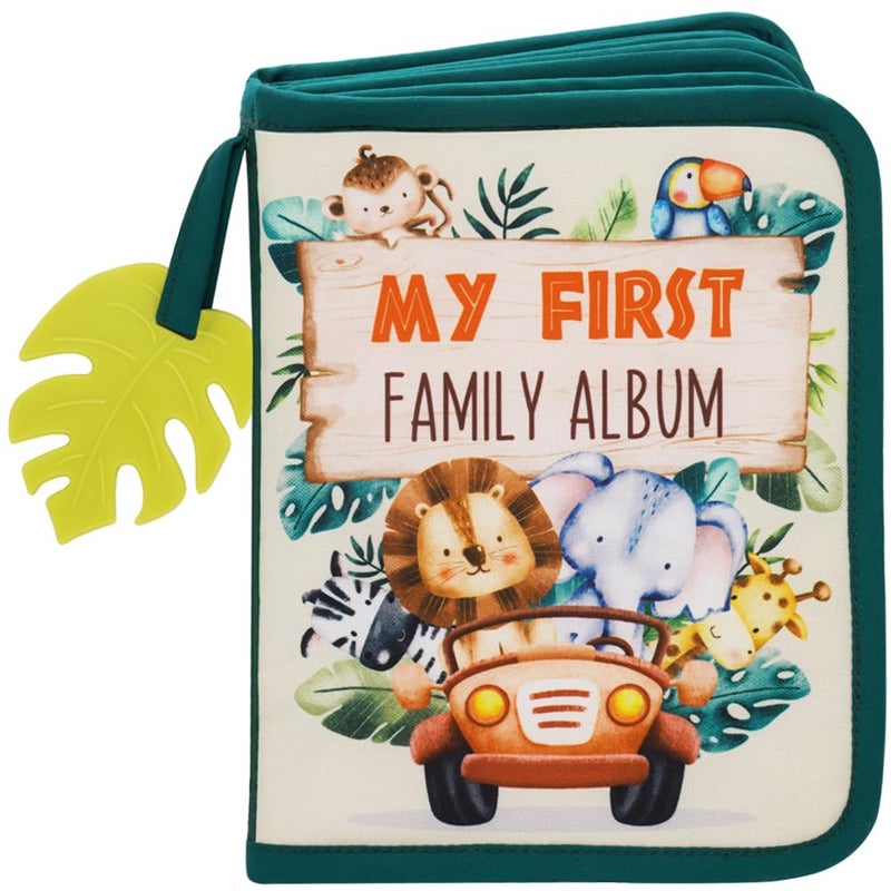 Urban Kiddyâ„¢ Baby's My First Family Album | Soft Photo Cloth Book Gift Set for Newborn Toddler & Kids (Woodland) - Image 1
